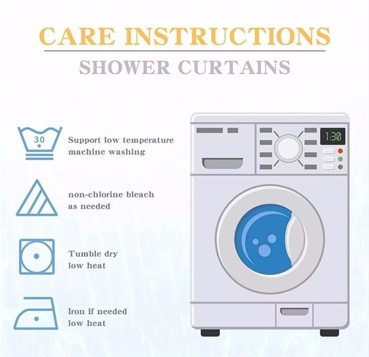 Blue Pattern Shower Curtain