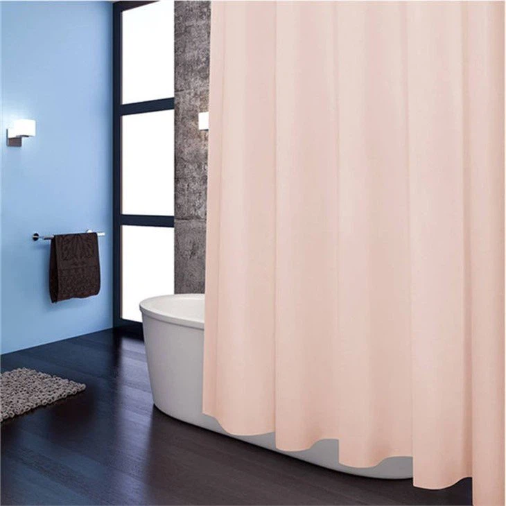 plain pink shower curtain